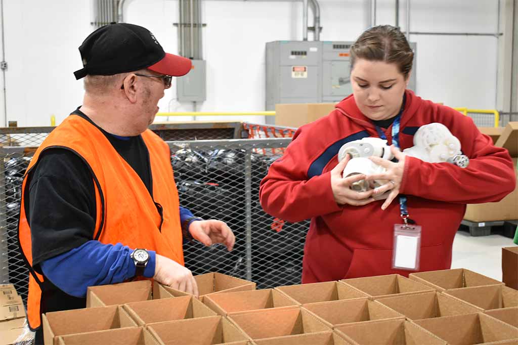 DSP Chelsey helping client at new employment